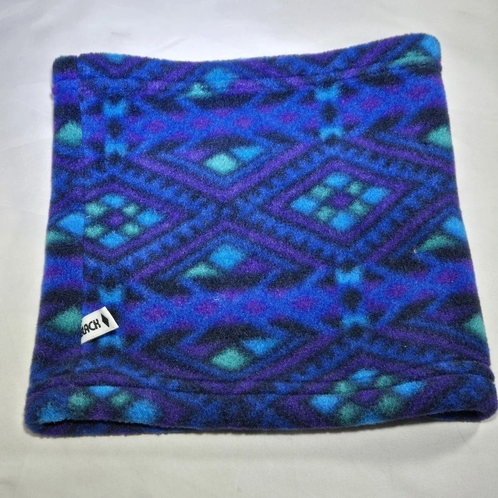 Vintage Black Diamond Adults Fleece Neck Warmer One Size Aztec Blue Ski‎ Snow